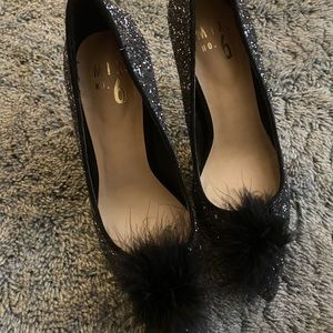 Black Glitter Stilettos